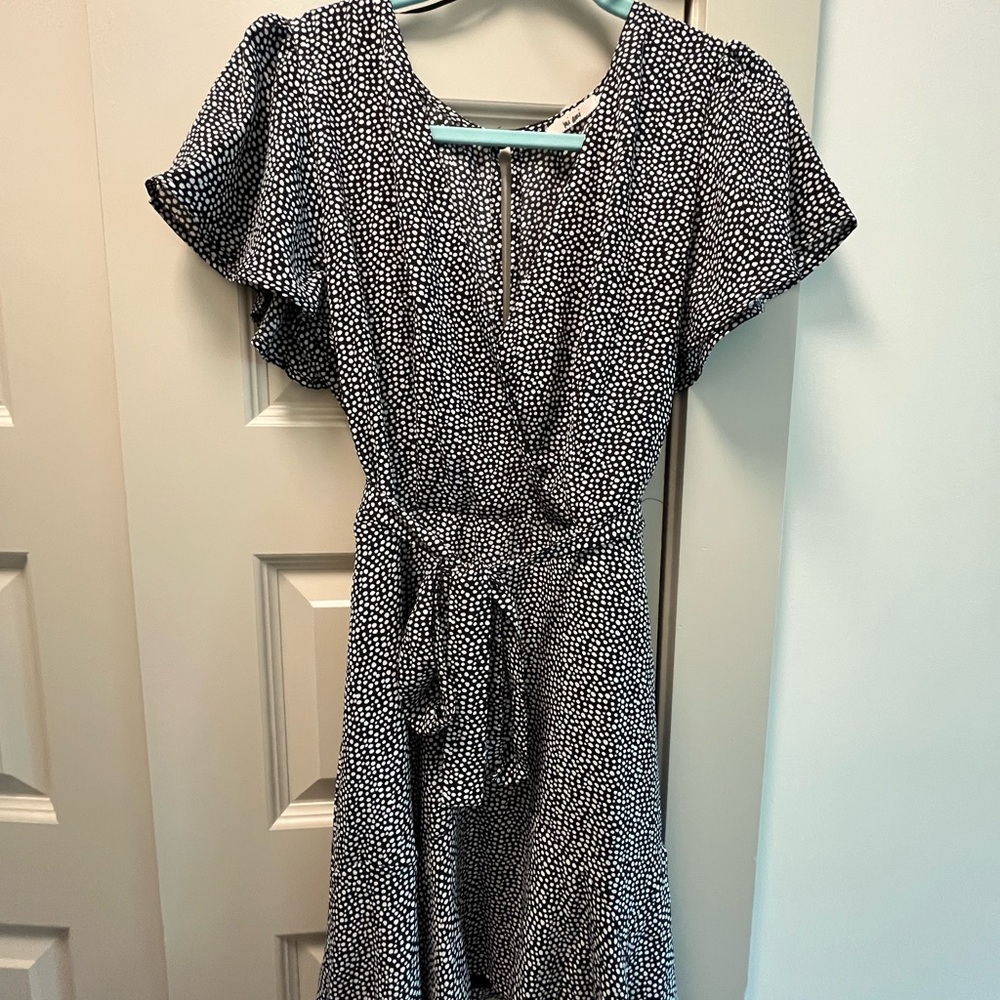 Elegant Black and White Women's Dress